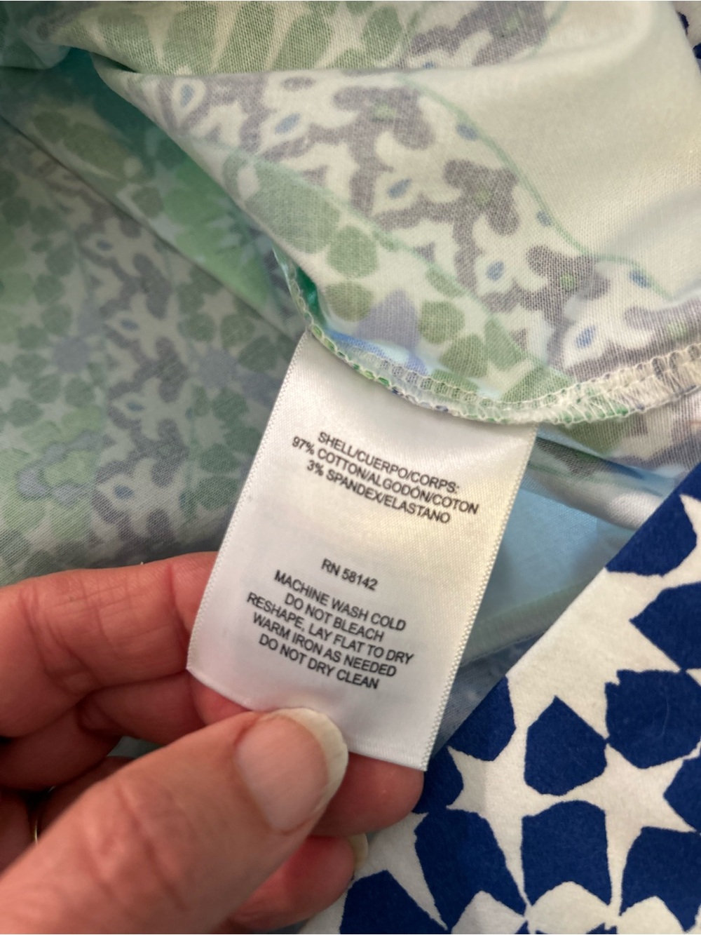London Times Green & Blue Printed Sleeveless Shift Dress Sz Small - Picture 5 of 6